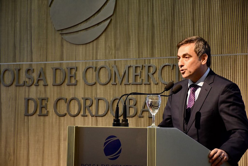 Mestre expuso en la Bolsa y habló de las obras, la economía y la coparticipación • Canal C