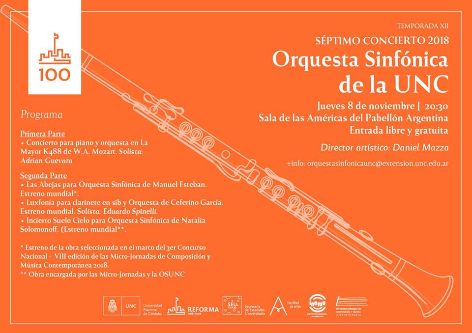 La Orquesta Sinfónica de la UNC presentará su 7º concierto • Canal C