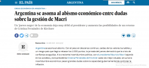 El País: "Argentina se asoma al abismo" • Canal C