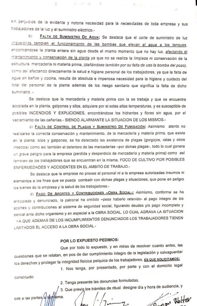 Trabajadores de Minetti presentaron una denuncia contra la firma • Canal C