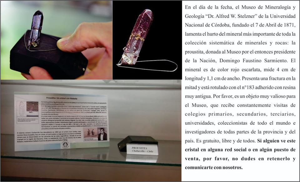 Denuncian el robo de un valioso mineral de un museo de la UNC • Canal C