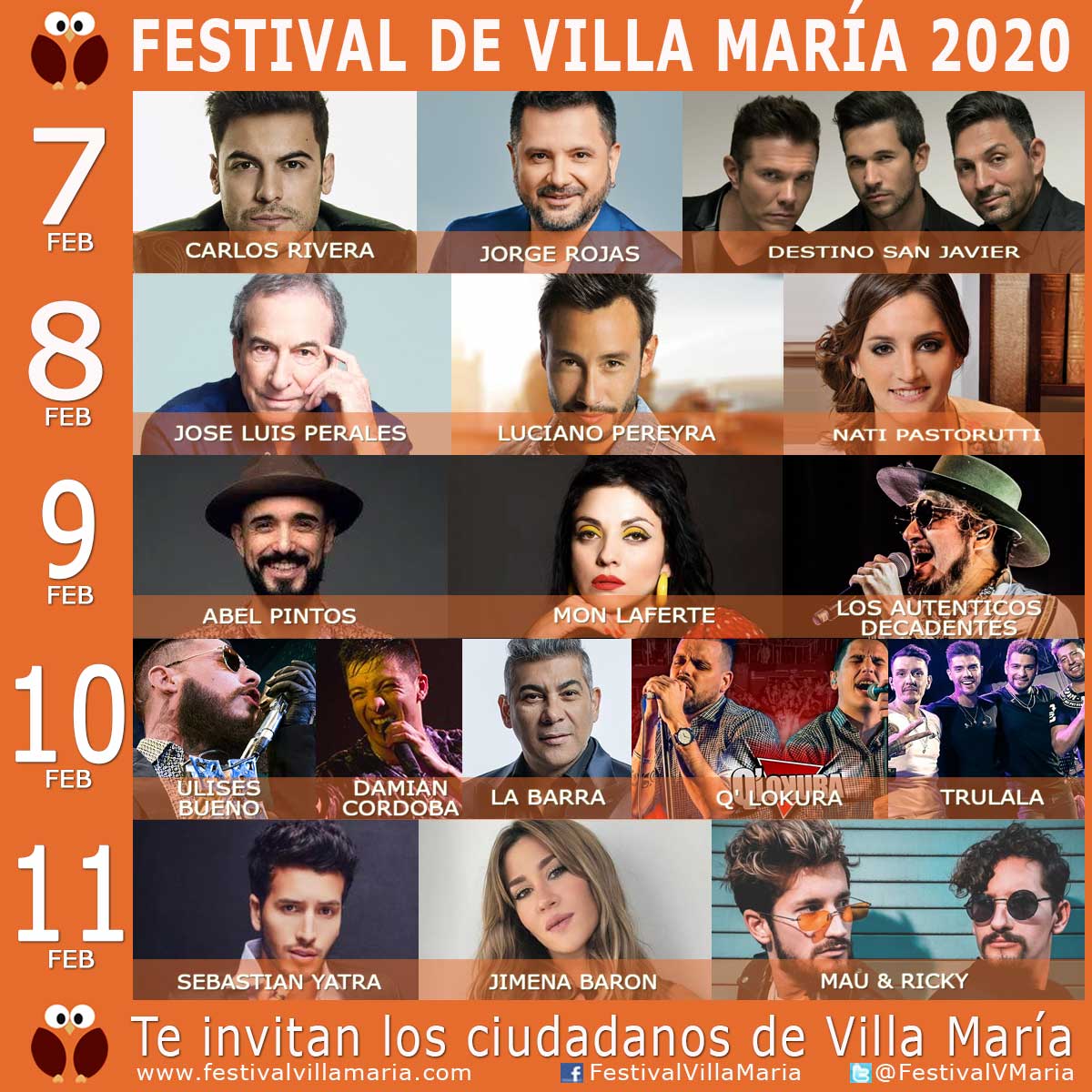 Abel Pintos y Sebastián Yatra confirmados para Villa María 2020 • Canal C