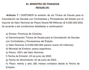Córdoba emite deuda por $9.000 millones • Canal C