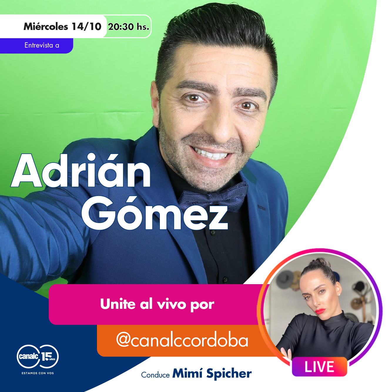 ¡Adrián Gómez en Instagram Live! • Canal C