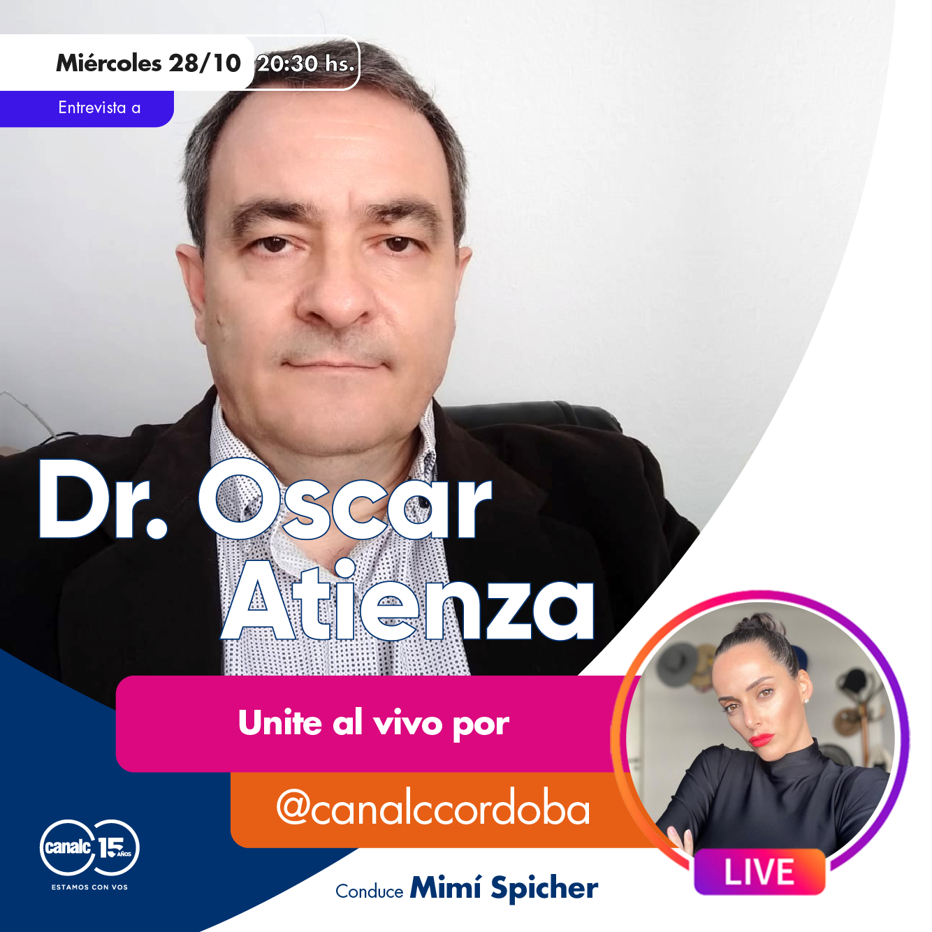 Instagram Live imperdible con el Dr. Oscar Atienza • Canal C