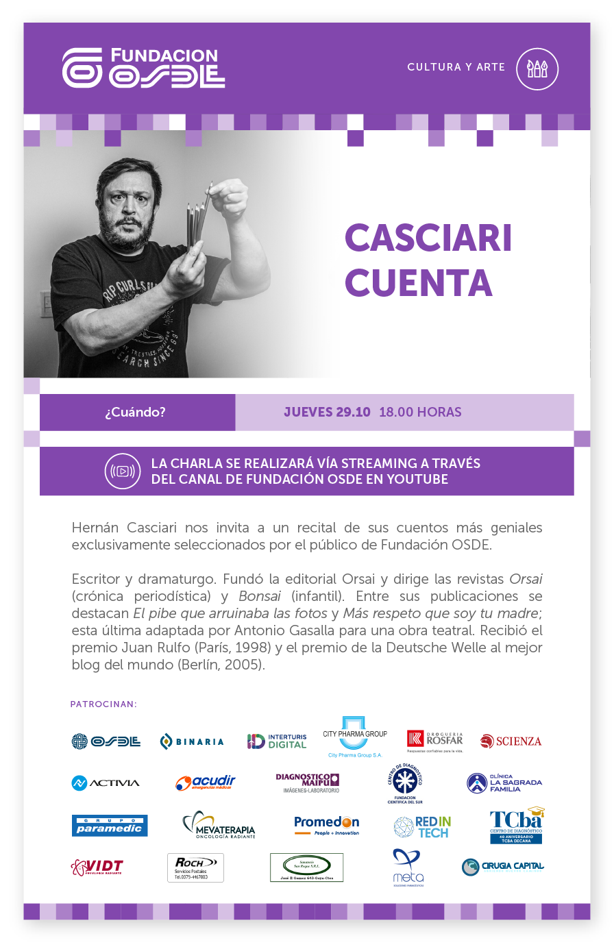 "Casciari Cuenta", historias en vivo desde Fundación OSDE • Canal C