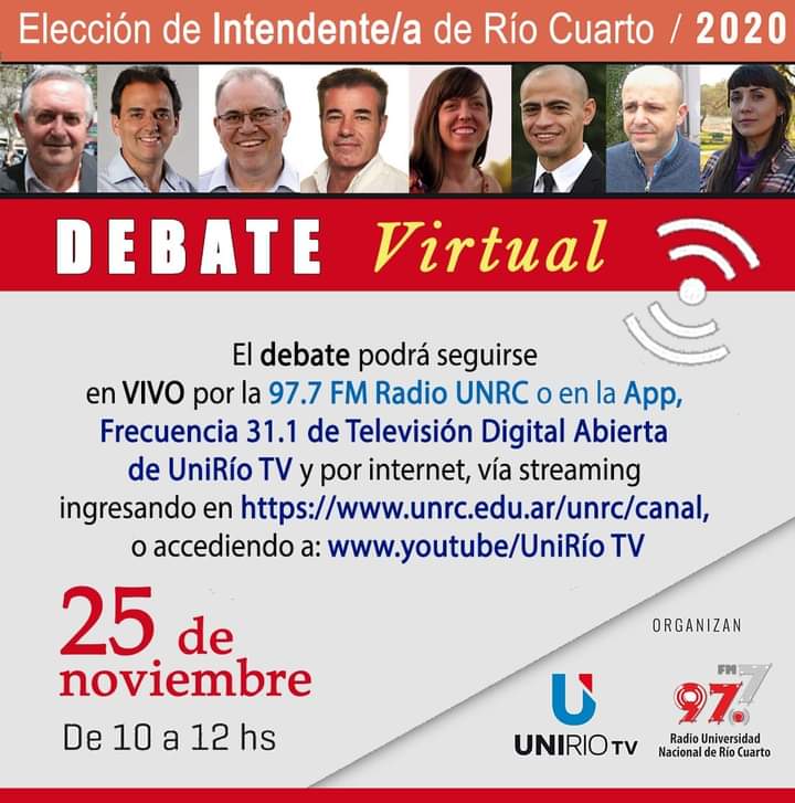 Hoy debaten los candidatos a intendentes por Río Cuarto • Canal C