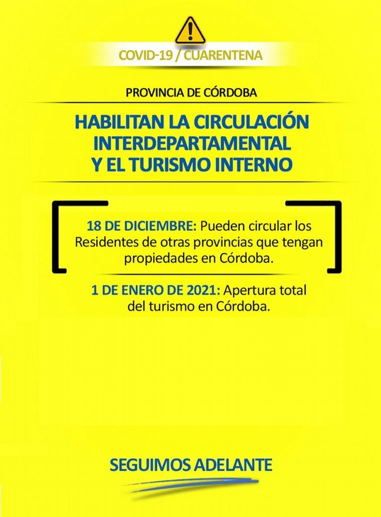 Córdoba habilita el turismo interprovincial • Canal C