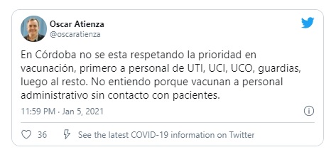 Denuncian que no se respeta la prioridad de vacunación en Córdoba • Canal C