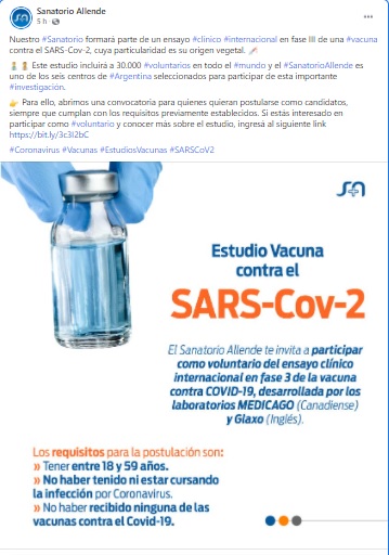 Un laboratorio busca voluntarios en Córdoba para probar una vacuna contra el Covid-19 • Canal C