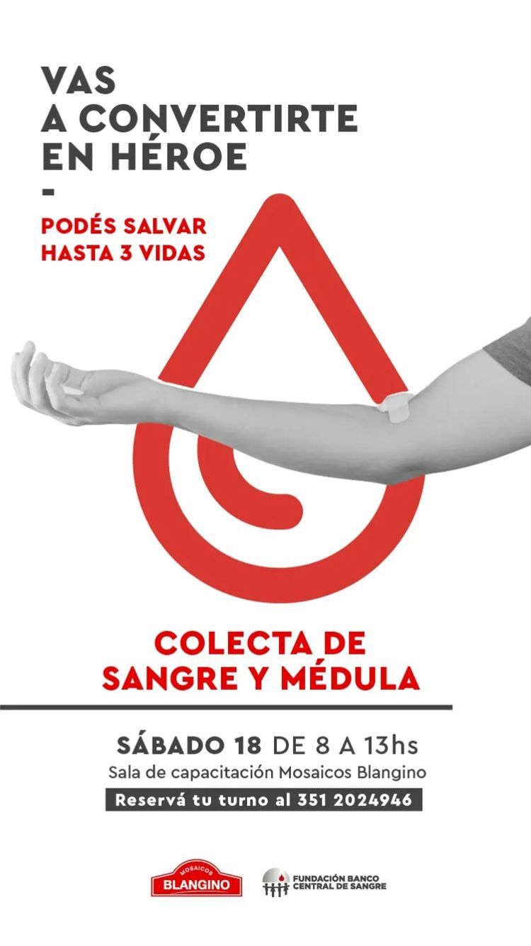 Colecta de sangre y médula en Córdoba • Canal C