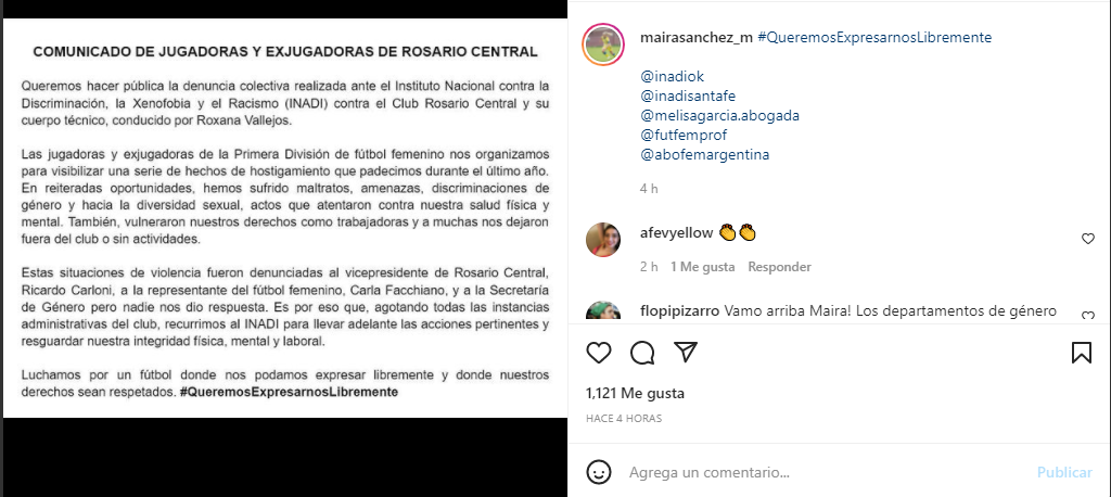 Denunciaron al Club Rosario Central y su cuerpo técnico ante el INADI • Canal C