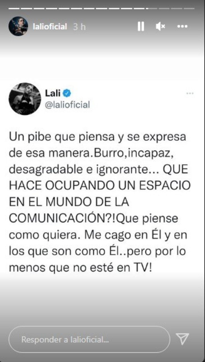 Lali Espósito estalló contra Flavio Azarro por sus dichos sobre la comunidad LGTB • Canal C