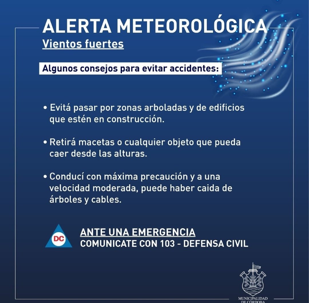 Rige un alerta meteorológico para la ciudad de Córdoba • Canal C