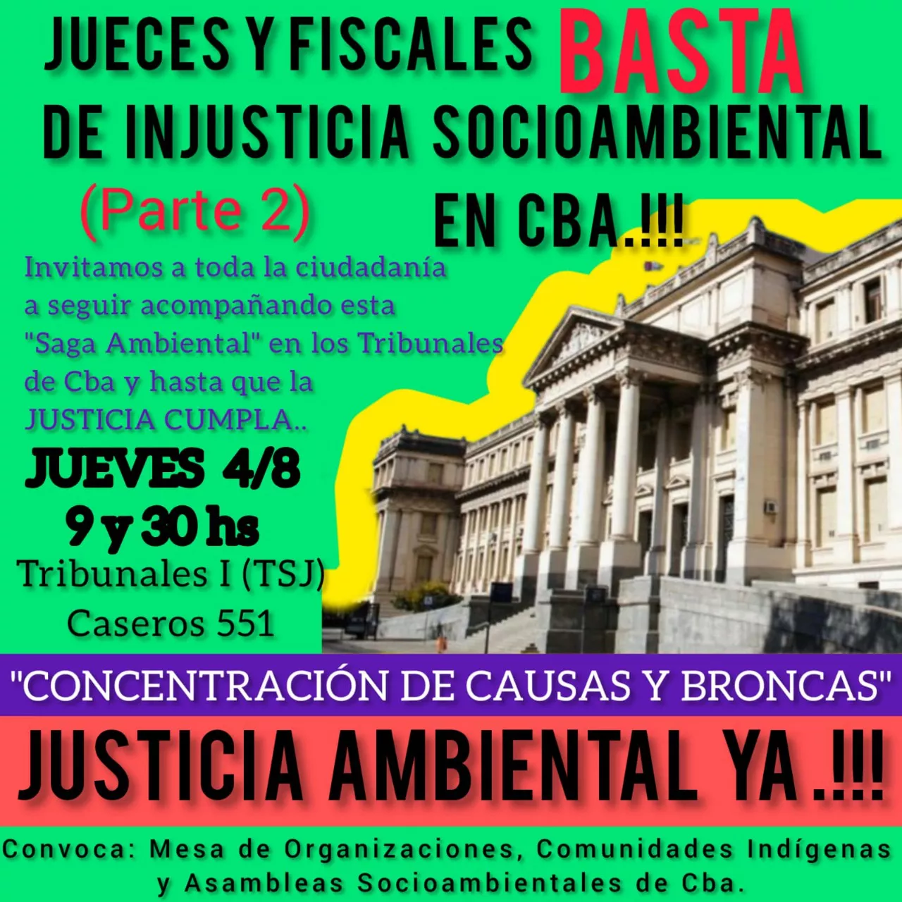 Organizaciones socioambientales protestan hoy en tribunales • Canal C