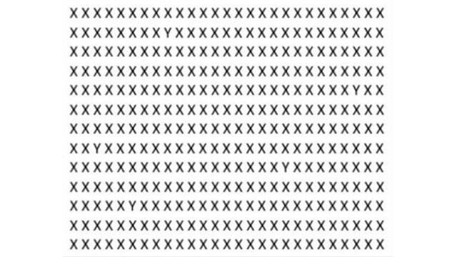 Visual challenge: Can you find all five letters 'Y' in just ten seconds?  • Channel C