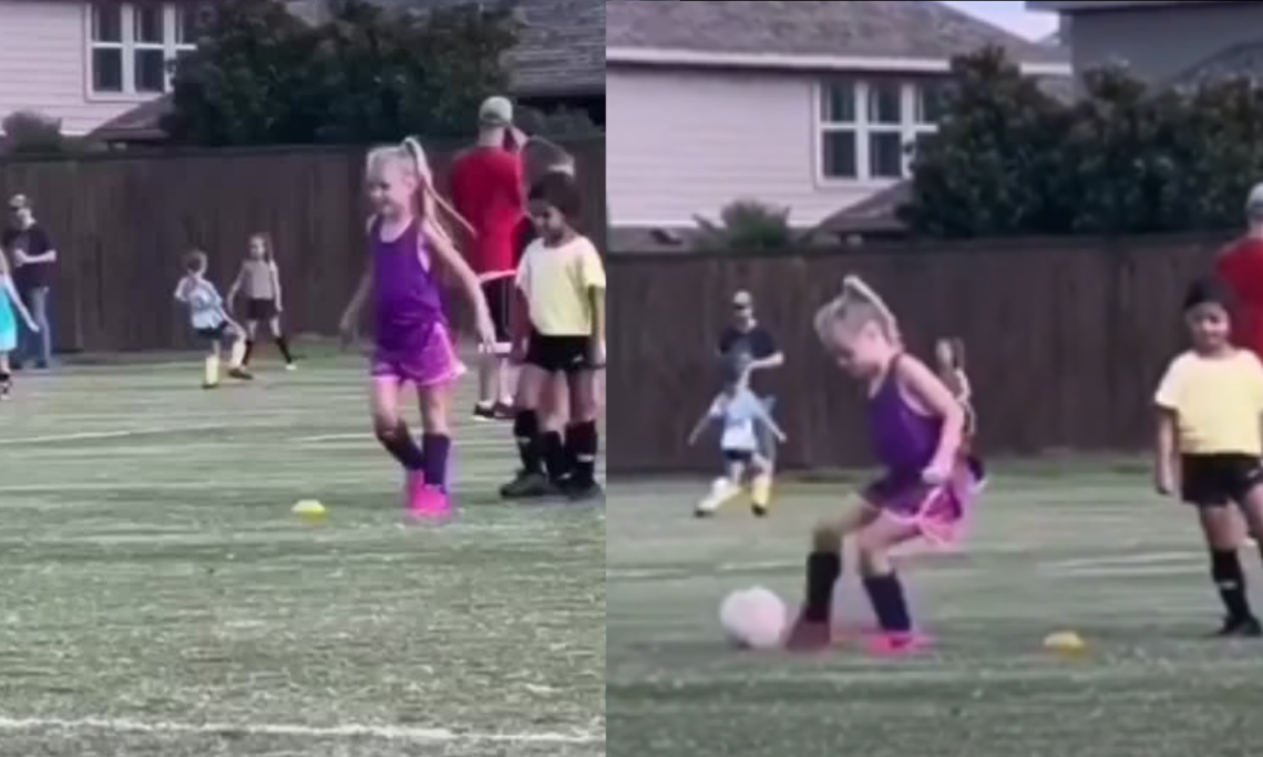 La niña que deslumbra jugando futbol en realidad es un niño gimnasta