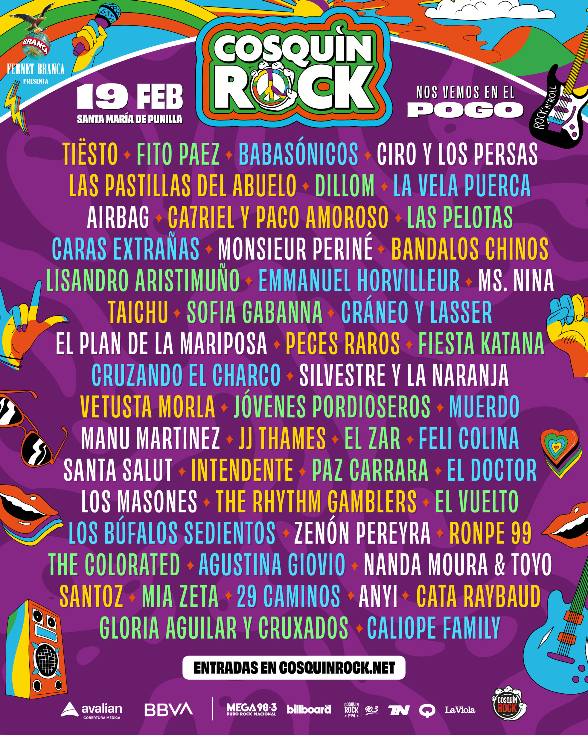 Difundieron las bandas que estarán en el Cosquín Rock 2023 • Canal C