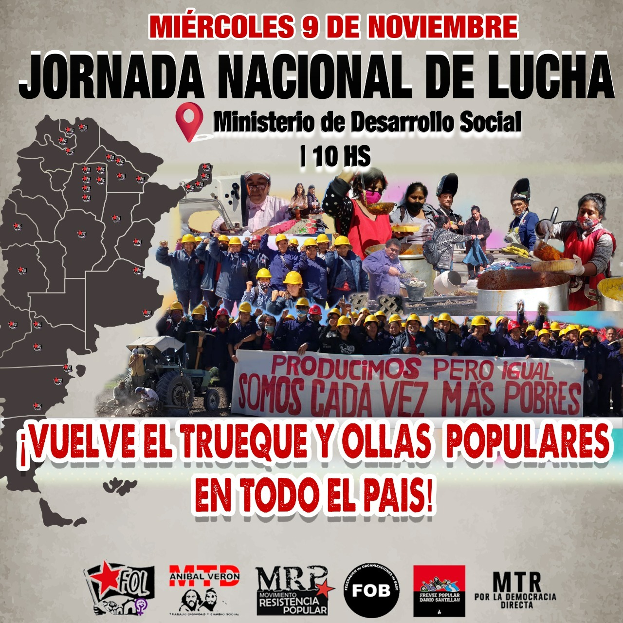 Organizaciones sociales marchan para "visibilizar el rol del Estado en torno a la crisis social" • Canal C