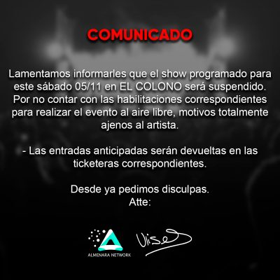 Ulises Bueno suspendió su show en Colono: los motivos • Canal C