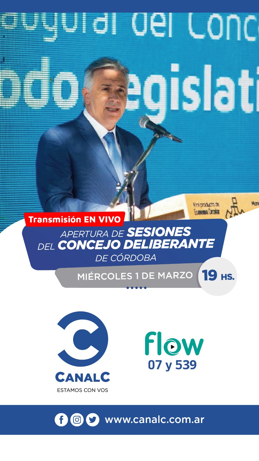 En vivo por Canal C: Llaryora inaugurará las sesiones del Concejo Deliberante • Canal C