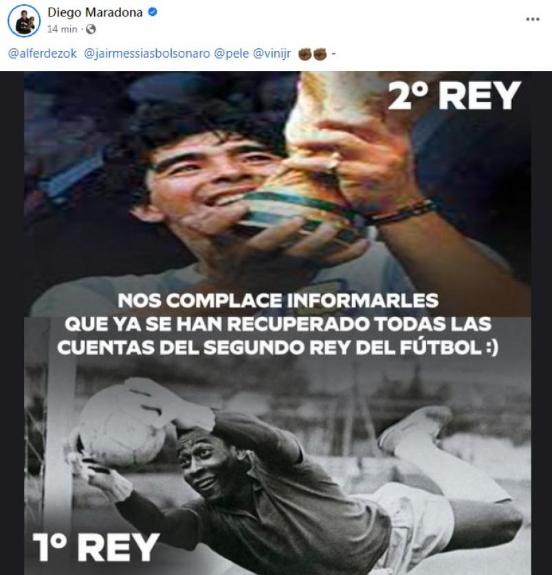 Hackearon la cuenta de Maradona e hicieron posteos insólitos • Canal C
