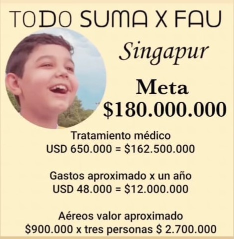 Campaña solidaria para Fausto: necesita $180 millones para una operación • Canal C