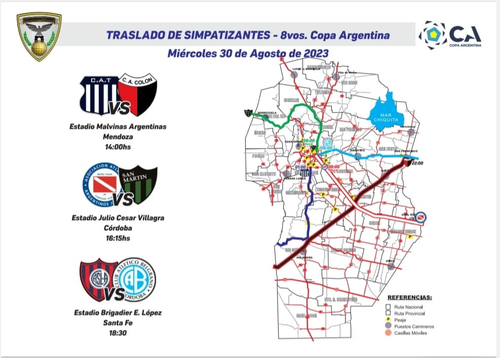 Anunciaron un fuerte operativo policial para los partidos de octavos de final de la Copa Argentina • Canal C