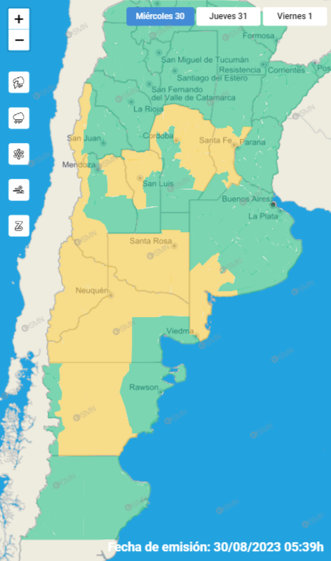 Alerta por vientos fuertes: afecta a Córdoba y otras nueve provincias • Canal C
