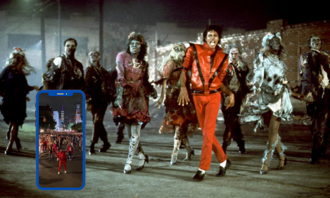 Cientos de personas bailan Thriller de Michael Jackson en el desfile de halloween en Nueva York