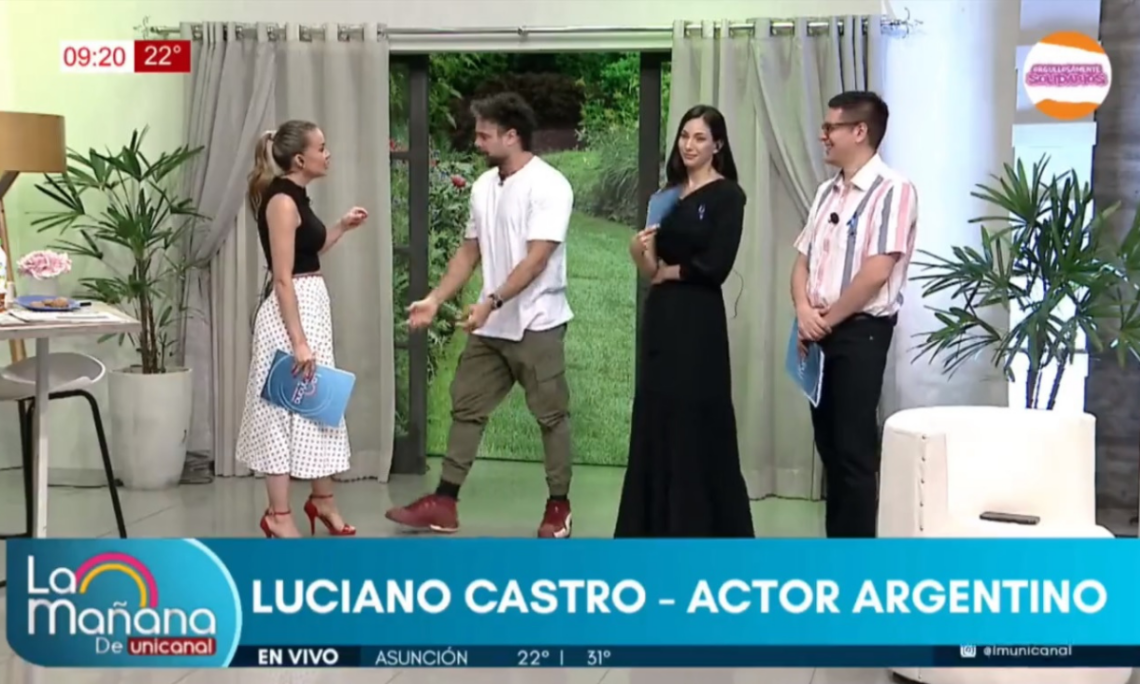 Momento incómodo de Luciano Castro en la TV paraguaya