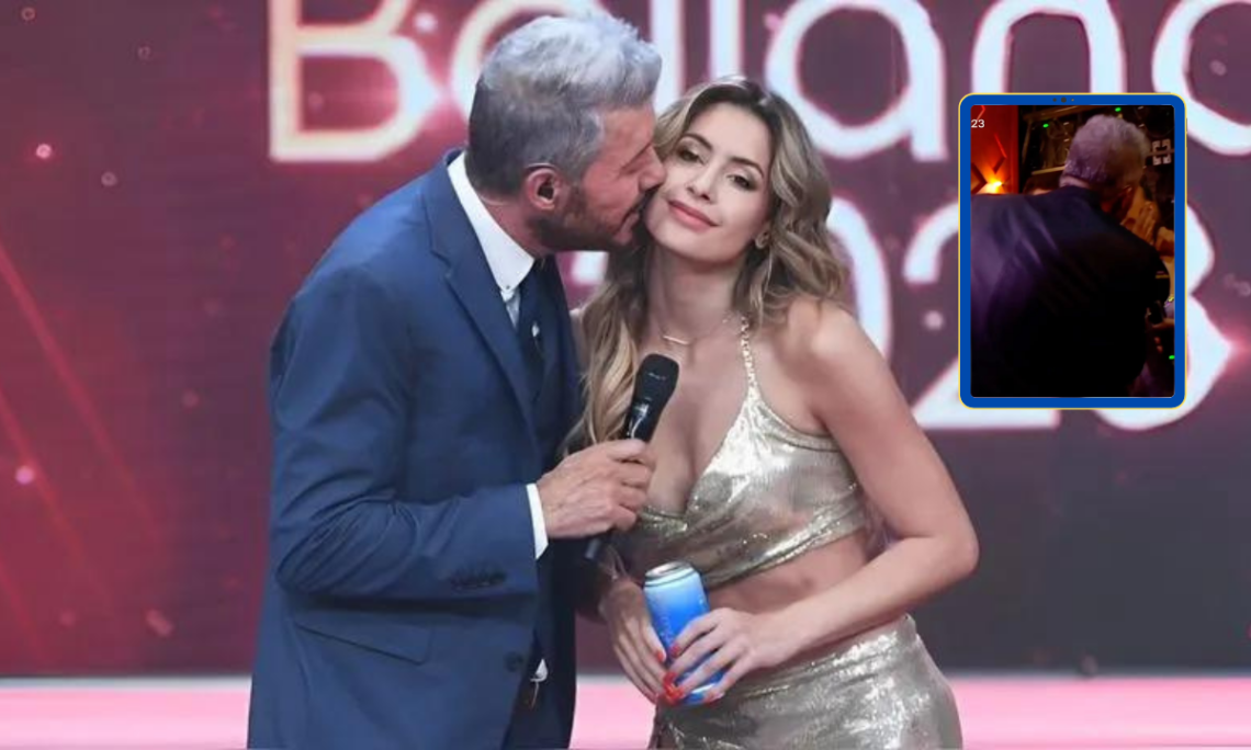 Tinelli sorprende a Milett Figueroa con un inesperado beso en el Bailando