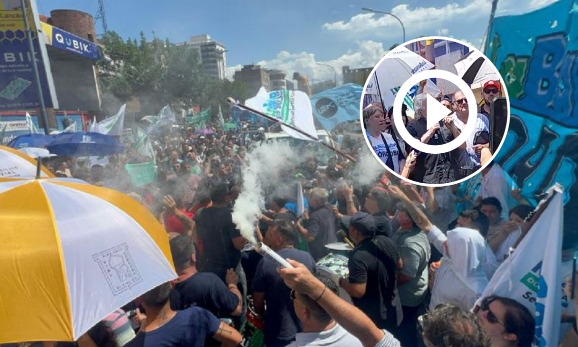 Protesta en Córdoba Sindicalistas lanzan duras críticas a Llaryora y anuncian más medidas