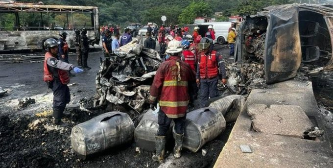 Impactante accidente múltiple en Venezuela: 16 personas fallecieron tras una explosión • Canal C