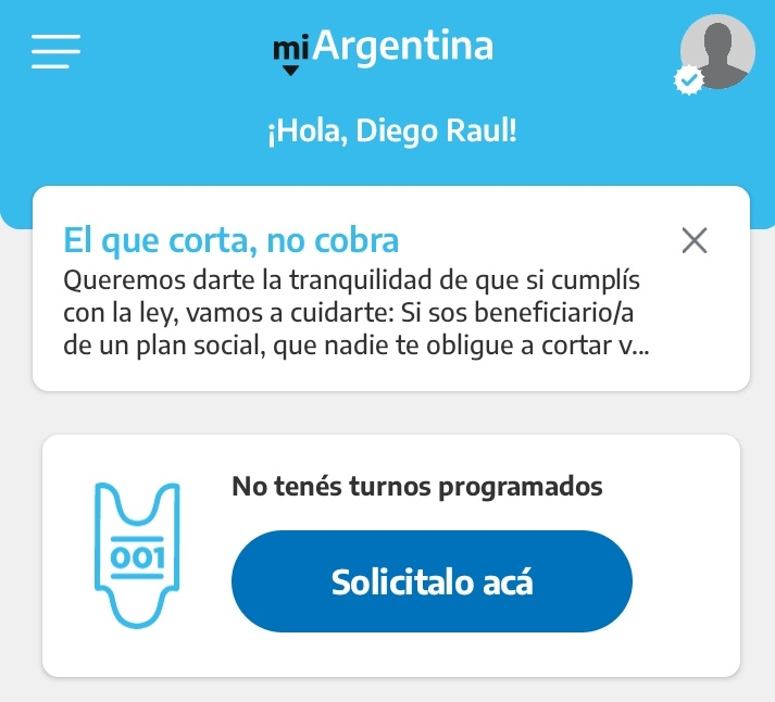 "El que corta, no cobra": el mensaje que apareció en la app Mi Argentina • Canal C
