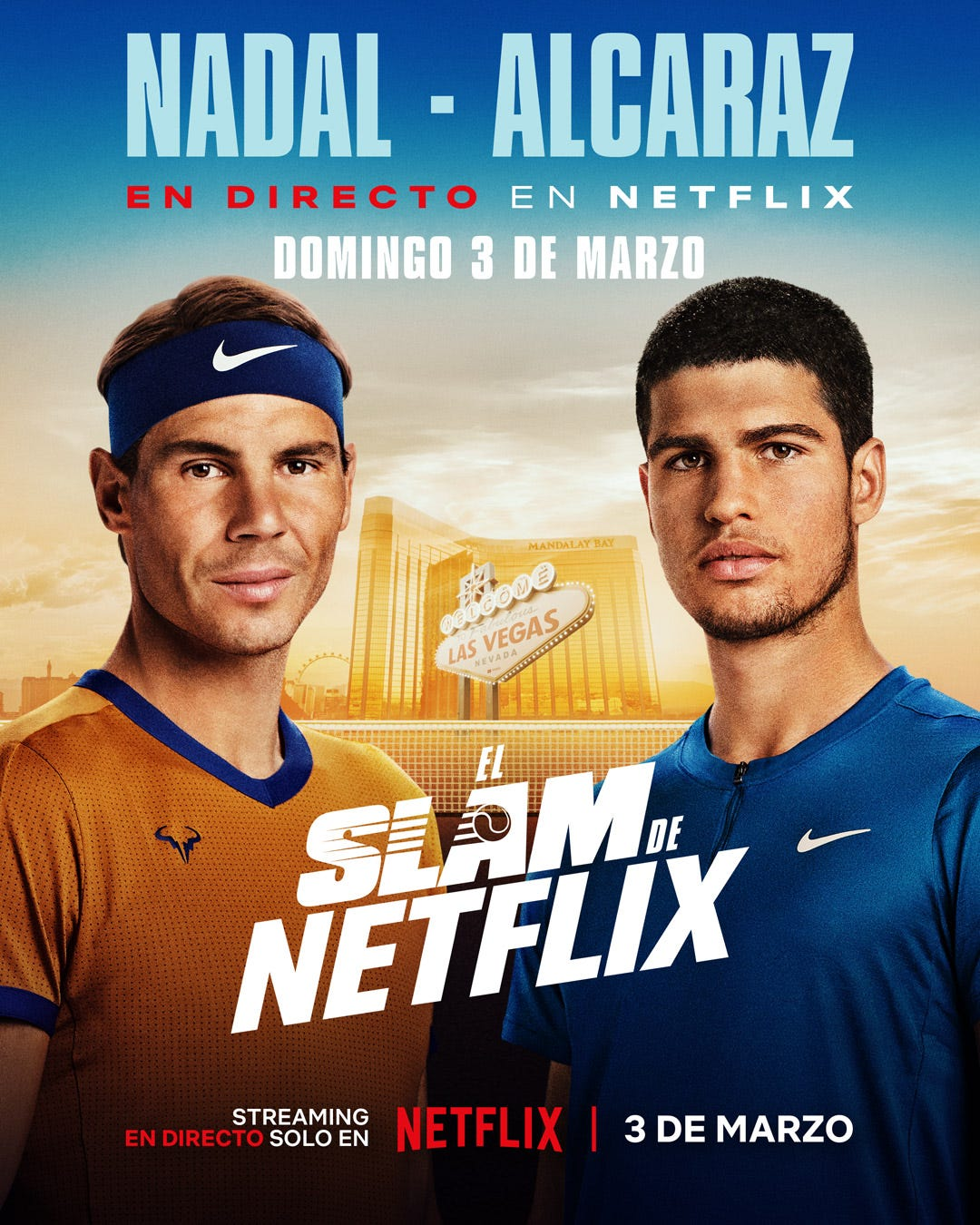 El Slam de Netflix: todo sobre el torneo más épico de tenis que enfrentará a Rafa Nadal y Carlos Alcaraz • Canal C