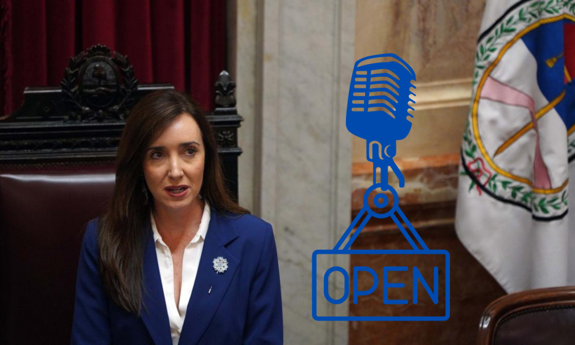 micrófono abierto dejó escuchar un fuerte insulto a la vicepresidenta Villarruel
