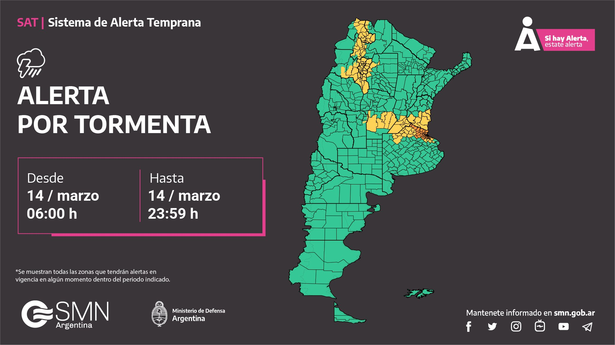 Sigue aflojando el calor en Córdoba: alivio y alerta de tormentas • Canal C