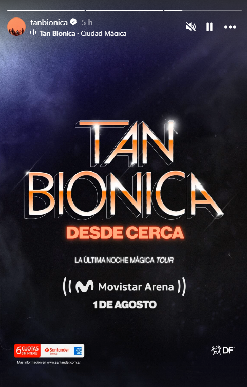 Tan Biónica anunció un nuevo show: cómo conseguir las entradas • Canal C
