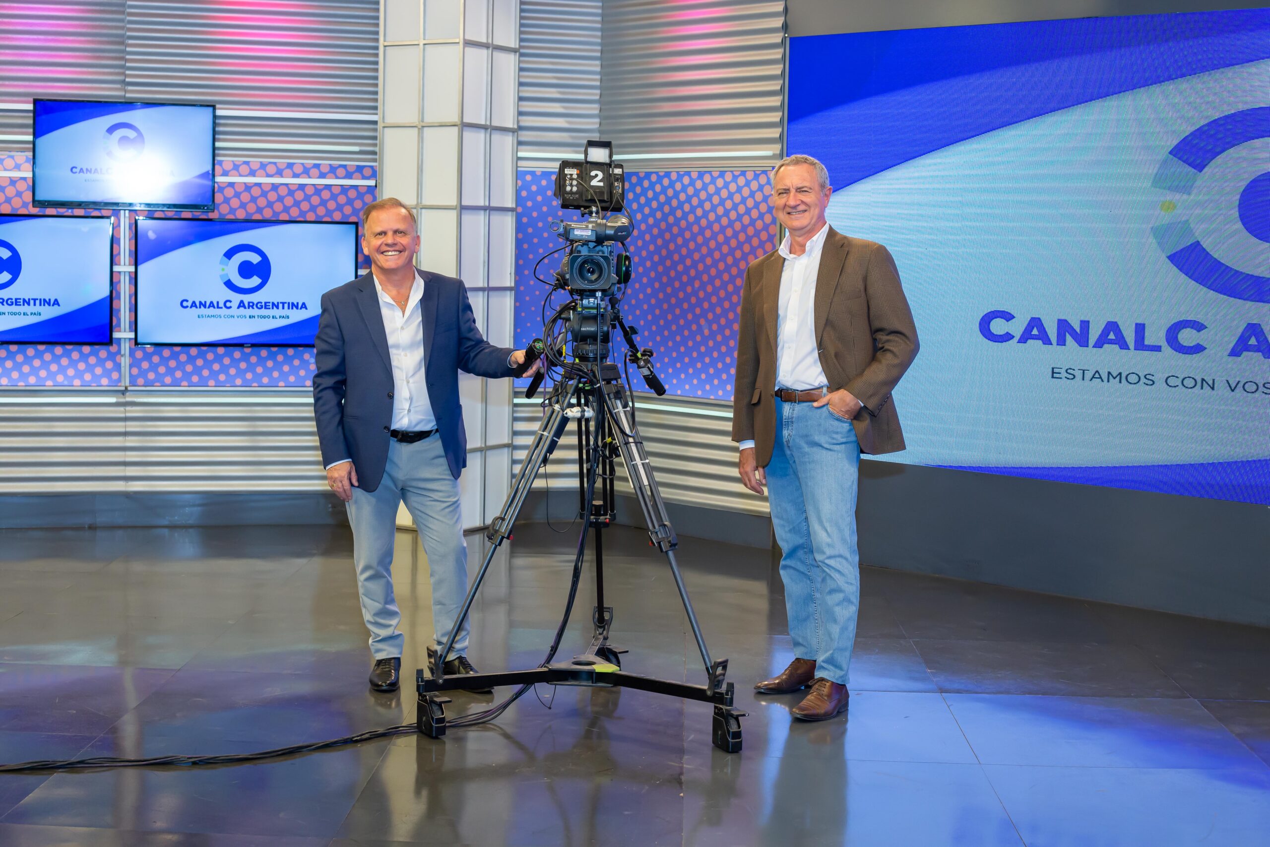 Luis Schenone y José Aiassa - Autoridades de Canal C Argentina