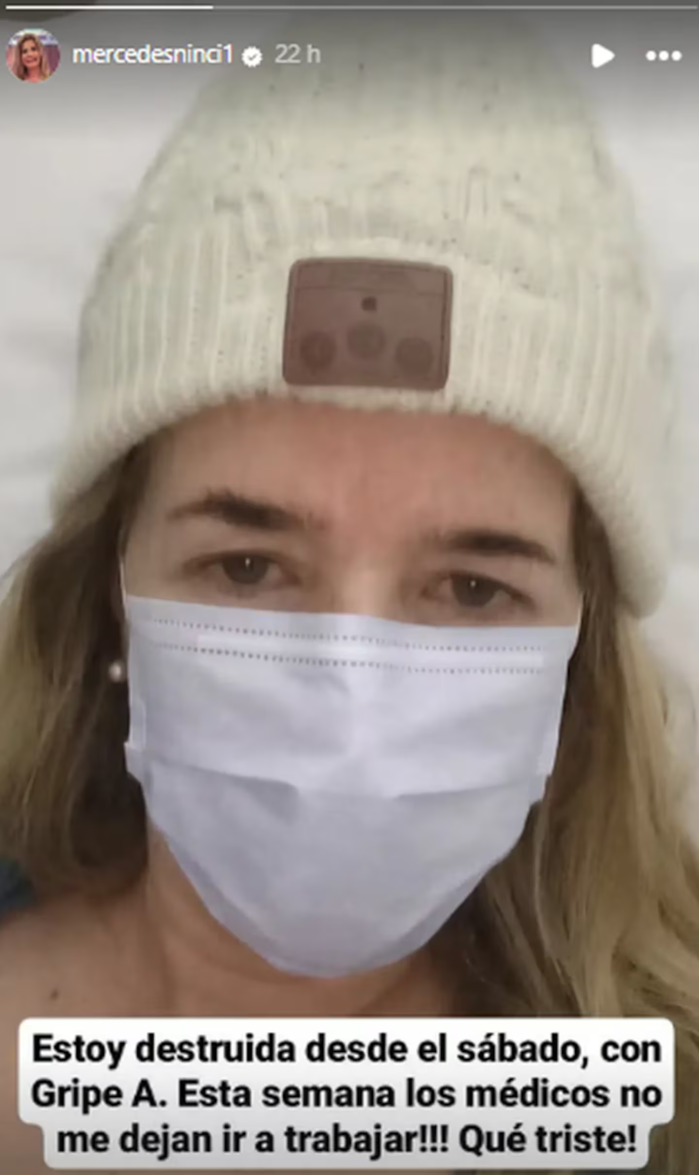Mercedes Ninci confirmó que tiene gripe A: "Estoy destruida" • Canal C